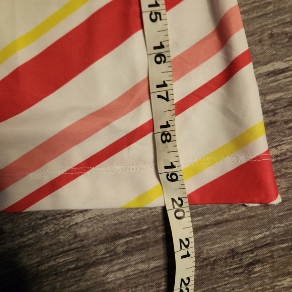 Garb Golf Polo Shirt Sleeveless Striped‎ Athletic Top White Pink Girls Medium - Picture 7 of 10